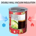 thumbnail image 2 of 12oz Coffee Tumblers Red Christmas Gingerbread Man Pattern Stainless Steel Vacuum Insulated Travel Tumbler Coffee Cups Mug with Lid and Straw with Cleaning Brush for Cold & Hot Drinks, 2 of 5
