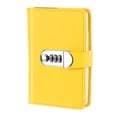 thumbnail image 1 of Unique Bargains A6 Diary with Lock, Journal with Lock Cute Journaling Leather Notebook Journal Diary, Yellow, 1 of 7