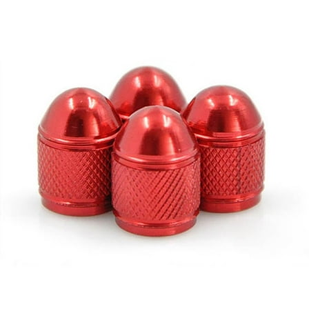 LABSERRON Valve Caps Red 4Pcs 0.43X0.43X0.63In