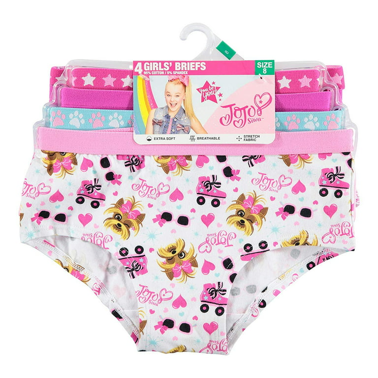 Jojo Siwa Girls Cupcake Stretch Hipster Briefs Underwear, 4-Pack