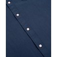 thumbnail image 6 of sogami Men's Long Sleeve Cotton Linen Shirts Band Collar Button Down Shirt, 6 of 7