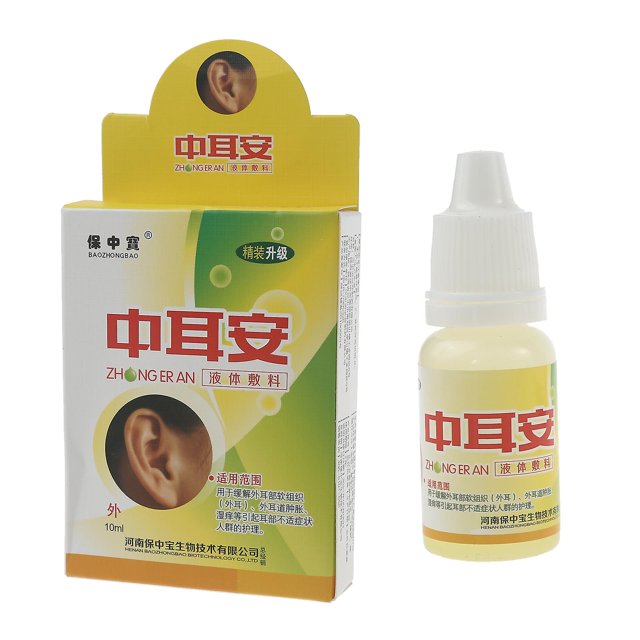 Líquido de limpieza para oídos, gotas nutritivas a base de hierbas, otitis media aguda, Tinnitus, 10ml