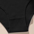 thumbnail image 6 of Lunuaoe Women's Ribbed Cotton Briefs, Mid-Low Waist Threaded Panties, Soft Breathable Everyday Underwear, 6 of 8