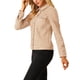 thumbnail image 4 of Chaqueta de ante sintético con cuello de solapa y bolsillos con solapa para mujer INSPIRE CHIC, 2XL, color melocotón rosa, 4 of 7
