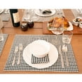 thumbnail image 2 of Lush Decor Gingham Check Yarn Dyed Placemat Off White and Black, 4-Pack 14" x 19", 2 of 6