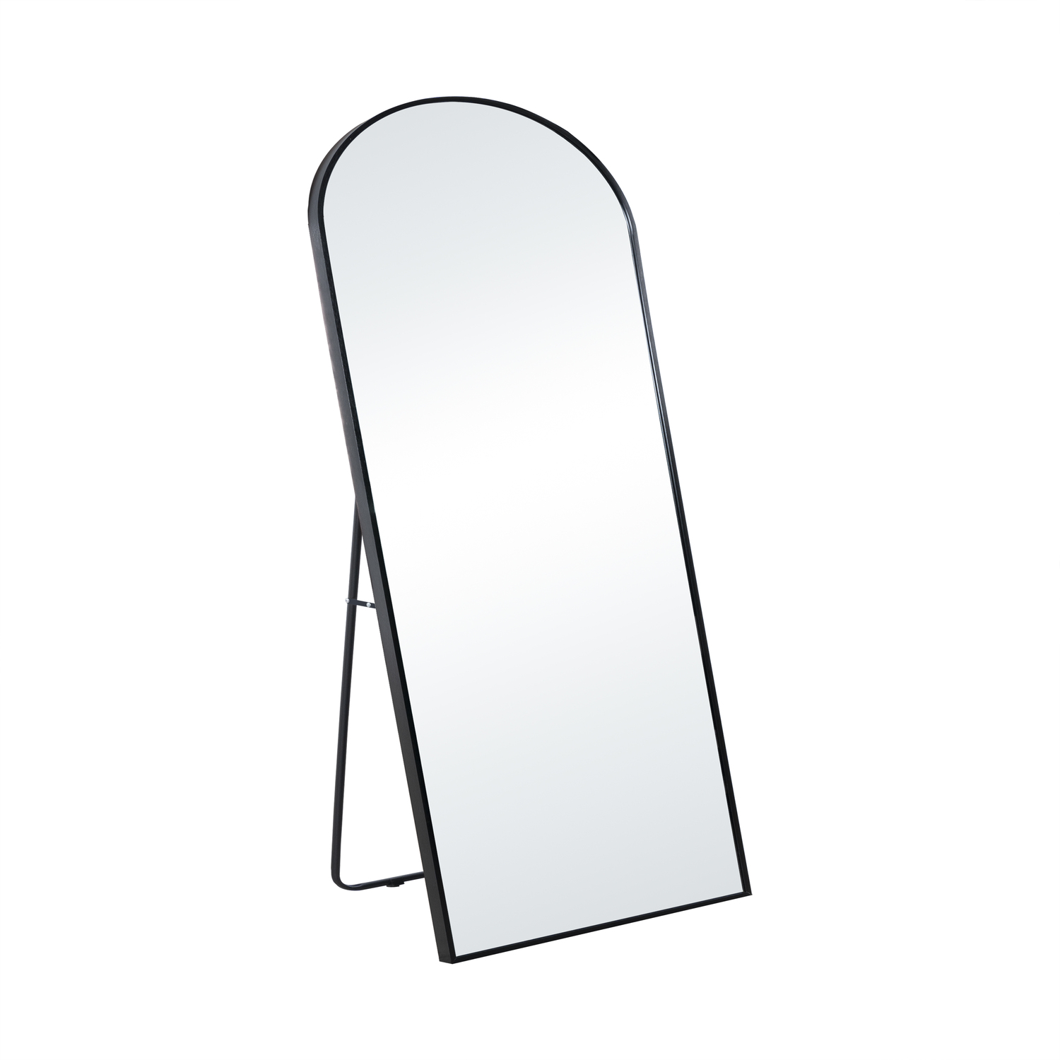 Naomi Home 71”x 31” Mabel Arched Aluminum Mirror Full Length Mirror Free Standing Leaning/Hanging/Mounted Mirror Aluminum Frame for Modern Living, Black