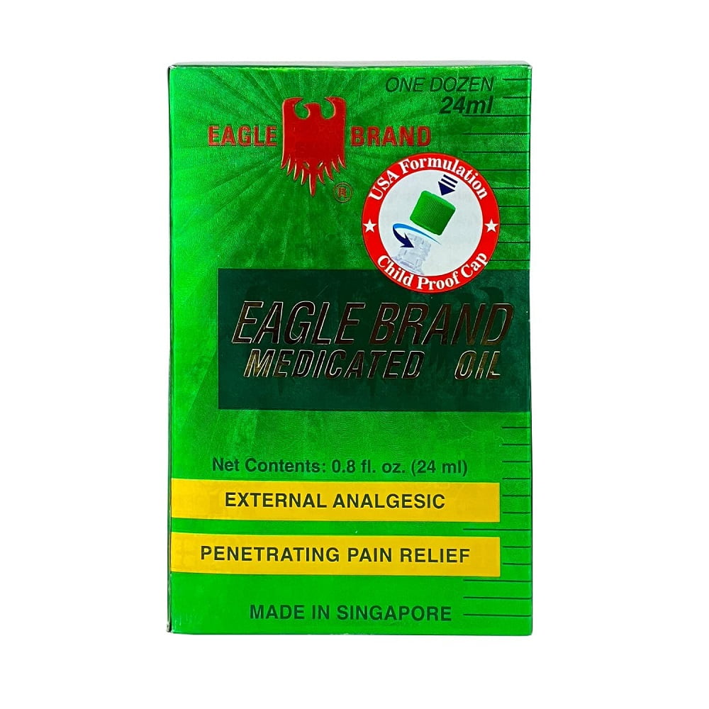 Eagle Brand Medicated Oil, 24ml - Pack Of 3 鹰标德国风油精