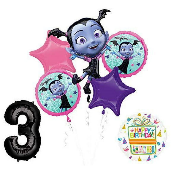 Mayflower Products Vampirina 3rd Birthday Balloon Bouquet Decorations and Party Supplies