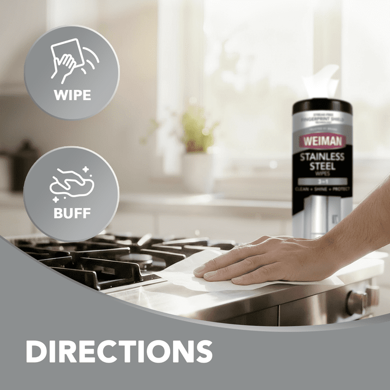 Weiman Stainless Steel Appliance Cleaning Wipes, 30 ct - Walmart.com