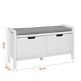 thumbnail image 3 of SoBuy FSR63-W, Shoe Bench Shoe Rack Shoe Cabinet Hallway Storage Bench with Seat Cushion, 3 of 6
