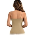 thumbnail image 4 of SwiftWear Women's Seamless Built-In Bra Cami Ultra Soft Slim Fit Tank Top Spaghetti Straps Camisole Layering Staple, 4 of 7