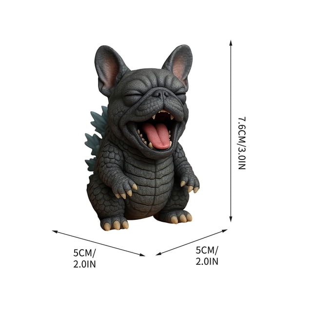 Ornement en Résine Fait Main Statue de Chien Monstre pour Décoration Intérieure