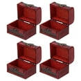 thumbnail image 2 of 4pcs Retro Wooden Storage Box Art Craft Classic Ornament for Cosmetics Jewelry Sweets, 2 of 6