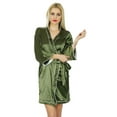 thumbnail image 1 of Bimba Women Short Satin Robe Getting Ready Bride Bridesmaid Robes Coverup Gift, 1 of 6