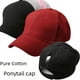 thumbnail image 3 of Gorra de béisbol con cola de caballo para mujer, de color sólido, transpirable, con protección solar, de algodón, color negro y con apertura trasera, 3 of 6