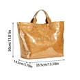 thumbnail image 3 of PVC Tote Bag For Women Large Tote Bag With PVC Fashion Solid Color Bag Letter Print Tote Bag - BW, 3 of 8
