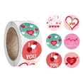 thumbnail image 1 of Bearachild 500 uds/rollo de pegatinas de corazón, etiquetas redondas para hornear, bolsa de almacenamiento, decoraciones DIY, calcomanías de sellado, Herramientas y accesorios para hornear Bearachild HA002749-00, 1 of 1