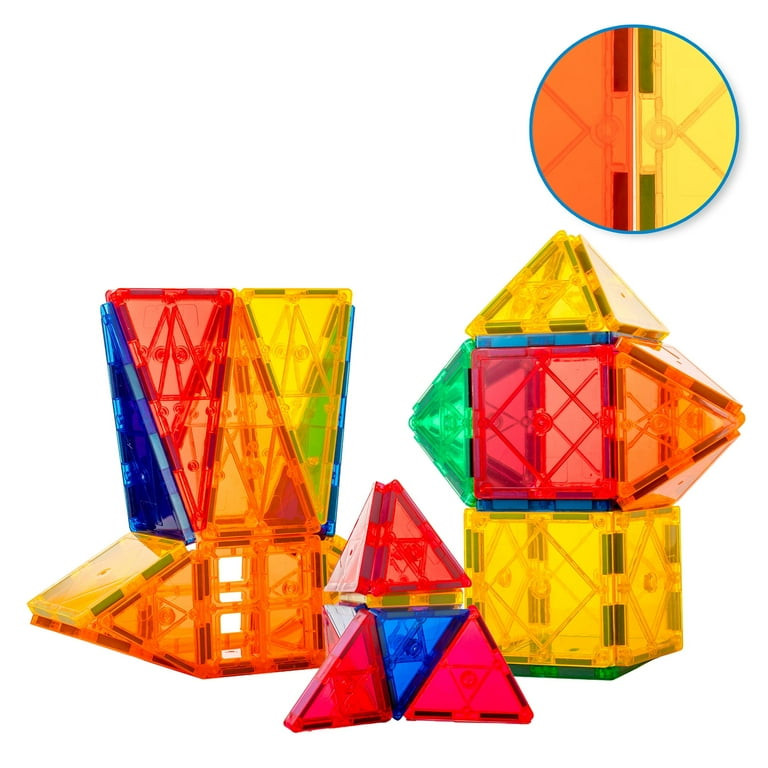 Tytan Tiles Magnetic Toy Tiles, 80 Pieces, STEM Certified | Ages