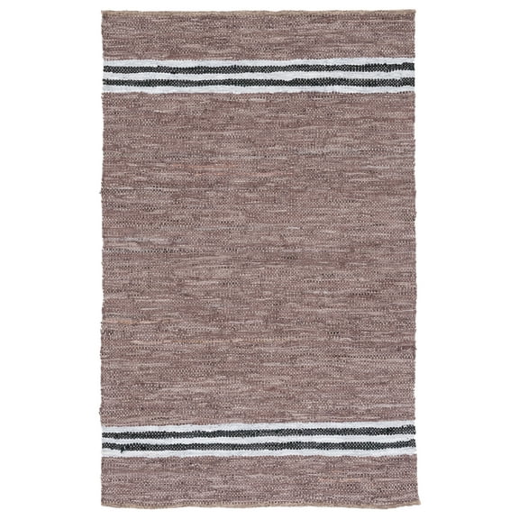 SAFAVIEH Vintage Leather Grace Striped Area Rug, Grey/Ivory, 8' x 10'