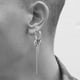 thumbnail image 5 of 2x Tassel Earring Hipoalergéco Regalos Cadena Aleación Ear Studs Pendientes de Gota Joya Cumpleaños Viajes Hugo Pendientes largos con borlas, 5 of 7