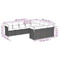 thumbnail image 2 of vidaXL Garden Sofa Set Black, Cream White, 2 of 4