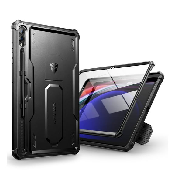 Dexnor Case for Samsung Galaxy Tab S9 Plus 12.4 Inch (2023), [Built in Screen Protector & Kickstand] with Pen Holder Heavy Duty Shockproof Full Body Protective Cover for Galaxy Tab S9 Plus Case,Black