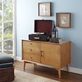 thumbnail image 6 of Bowery Hill Mid-Century 3 Drawer Wood Media Console Table in Acorn, 6 of 11