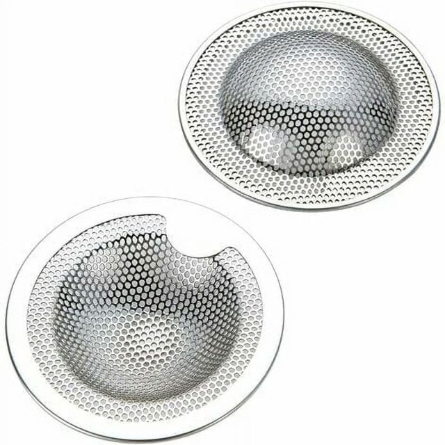 Colador para fregadero de cocina, colador de alcantarillado de acero inoxidable (pequeño de 2 ", 10g, 2 unidades), filtros para uso doméstico