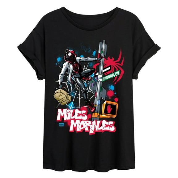 Marvel - Spider-Man Miles Morales Street - Womens Oversized Graphic T-Shirt