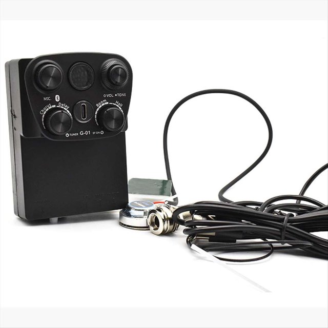 Tecnología de Captación de Resonancia de Guitarra Preamplificador Digital de Guitarra con Reverberación, Coro, Delay y Preamplificador de Micrófono para Guitarra