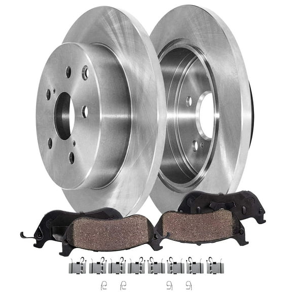 Detroit Axle - Rear Brake Kit for Toyota 2012-2018 Prius V 2016-2020 Mirai 11.42" inch Disc Brake Rotors Ceramic Brakes Pads with Hardware Replacement