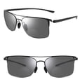 thumbnail image 3 of Tinted Bifocal Reading Glasses Sunglasses Invisible Inner Bifocal New Metal Rectangular Flexible Sun Readers, 3 of 5