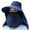 Navy, variant on HJYCHN Women's Summer Wide Brim Sun Hat Outdoor Casual Beach Travel Gardening Fishing Sun Grey One Size