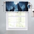 thumbnail image 4 of Forest Wolf Kitchen Valance Curtains Abstract Full Moon Mountain Privacy Decorative Rod Pocket Short Window Valance Curtains 54 by 18 in, 1 Panel, 4 of 6