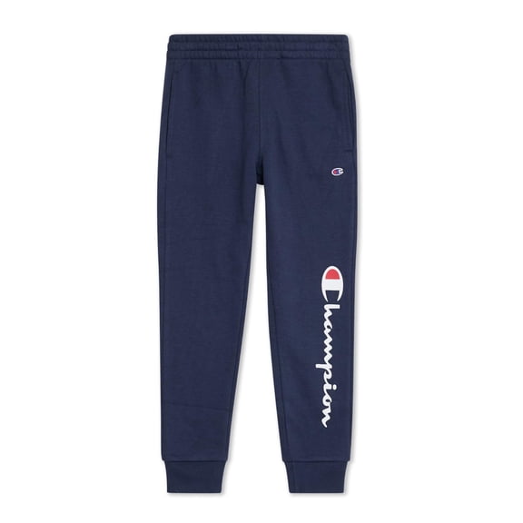 Champion Boys Signature Logo Fleece Jogger Pants - Navy - Size Large
