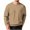 Khaki, variant on Men's Long Sleeve Ribbed Knit Shirts Crew Neck Pullover Tops Regular Fit Stretchy Sweatshirt Lightweight Sweater