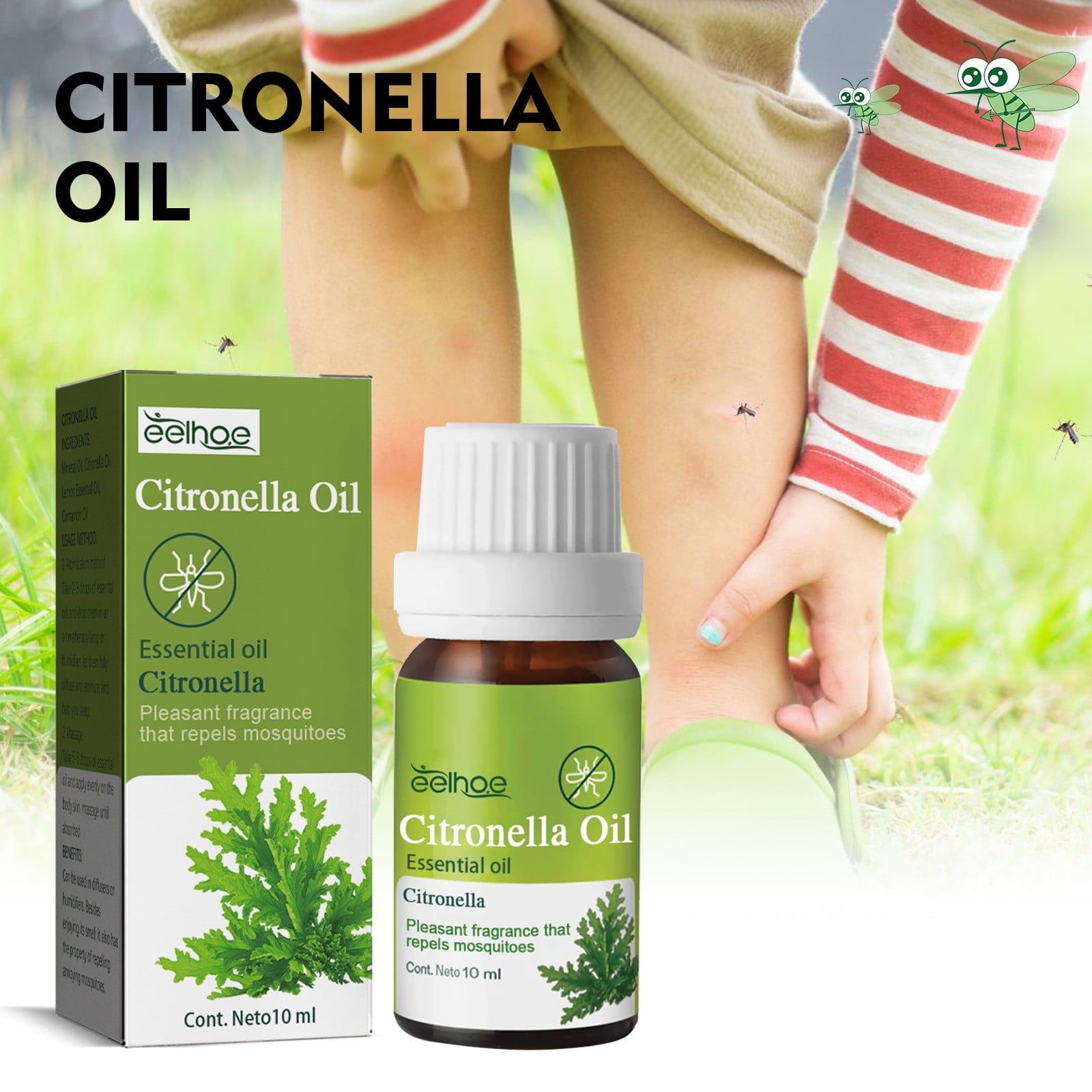 Mrigtriles 10ml Citronella Oil Diffuser Natural Lavender Peppermint Tea