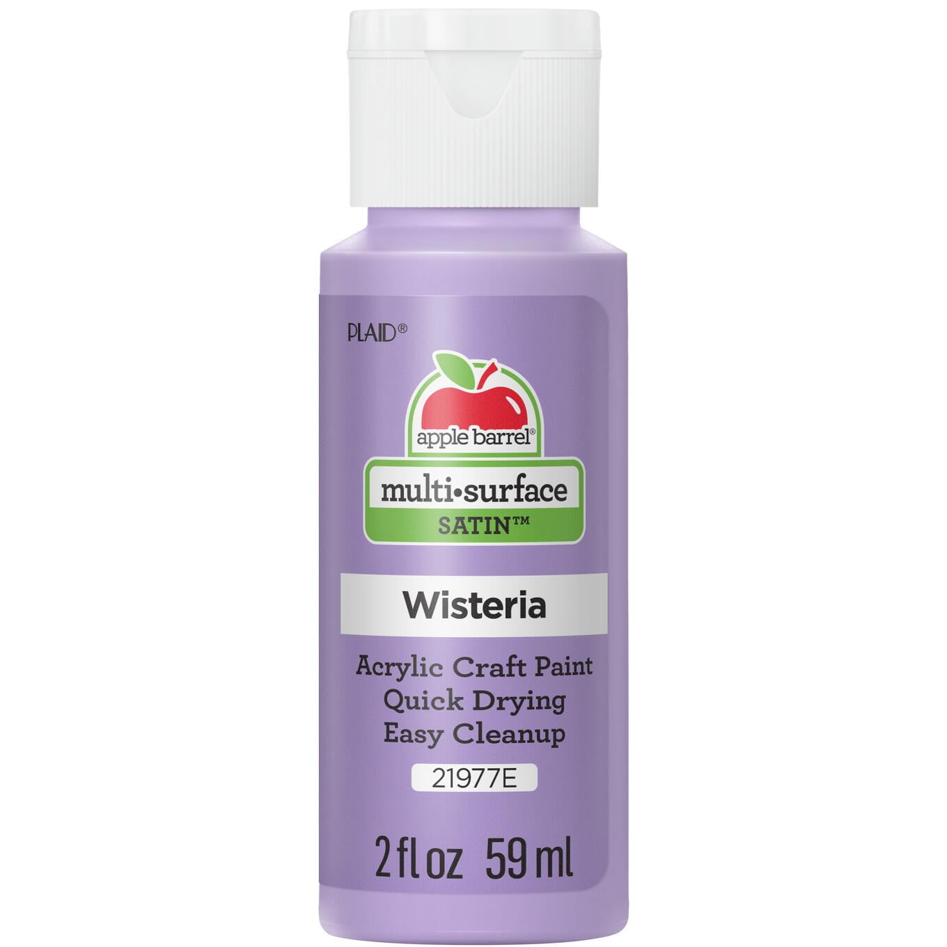(2 pack) Apple Barrel Multi-Surface Acrylic Craft Paint, Satin Finish, Wisteria, 2 fl oz