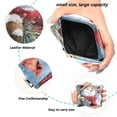 thumbnail image 2 of PU leather Coin Purses & Pouches Small Wallet Snowman with Red Cardinal Bird, 2 of 7