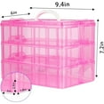 thumbnail image 6 of Casewin 3-Tier Clear Stackable Storage Container, Organizer Box with 30 Compartments(Adjustable),for Organizing Arts and Crafts,Washi Tapes,Beads,Kids Toys,Jewelry,Embroidery, 6 of 8