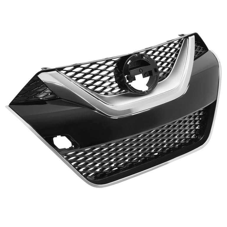 CCPAO Front Chrome Black Bumper Grille Grill Compatible with Nissan Maxima 2016-2018 NI1200284