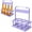 Light Violet, variant on 1PC Portable Drink Carrier - 6 Bottles Beer Bottle Carrier with Handle, Foldable Wine Rack, Reusable Beer Collector, Beer Basket, Drinks Container for Picnic BBQ Catering