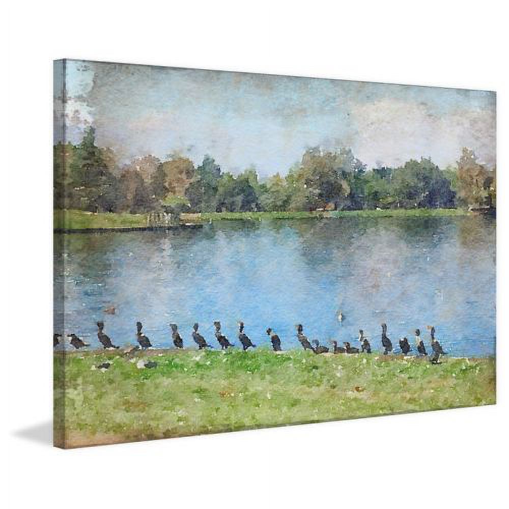 "Spring on the Farm 4" Painting Print on Wrapped Canvas