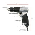 thumbnail image 4 of Yeacher Perceuse à Air Pneumatique Réversible 3/8 Pouces 1800RPM Outil Professionnel Polyvalent, 4 of 6