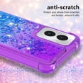 thumbnail image 4 of Case for Motorola Moto G Power 2024 Case Liquid Cute Clear Glitter Heavy Duty Shockproof Back Cover Soft TPU for Girls Women Phone Case for Moto G Power 5G 2024 Gradient Purple, 4 of 15