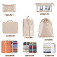 thumbnail image 7 of Packing Cubes for Travel, 8Pcs Travel Cubes Set Foldable Waterproof Suitcase Organizer Luggage Storage Bag, Beige, 7 of 7