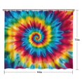 thumbnail image 5 of Colorful Tie Dye Mandala Pattern Shower Curtain 84"x72" ,Bathroom Decorative Shower Curtains Set with 12 Hooks,Modern Waterproof Washable Shower Curtain, 5 of 6
