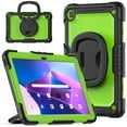 thumbnail image 2 of For Lenovo Tab M10 Plus (3rd Gen) Case 10.6 inch, 360 Rotating Shockproof Cover with Stand, Handle, Shoulder Strap (TB-X6C6/TB-X606), Lime Panel, 2 of 7