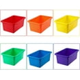 thumbnail image 2 of 24 Pack Book Bins for Classroom Plastic Cubby Bins Colored Toy Bins for Kids Storage and Organizer Containers with 120 Pcs Self Adhesive Label for Classroom Library School Office Home, 2 of 5