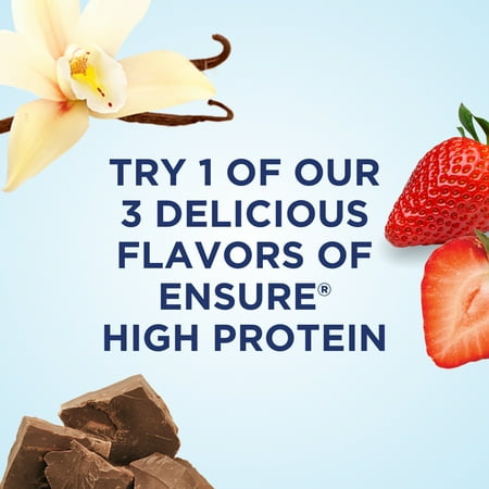 Ensure High Protein Nutrition Shake, Vanilla, 8 fl oz, 12 Count